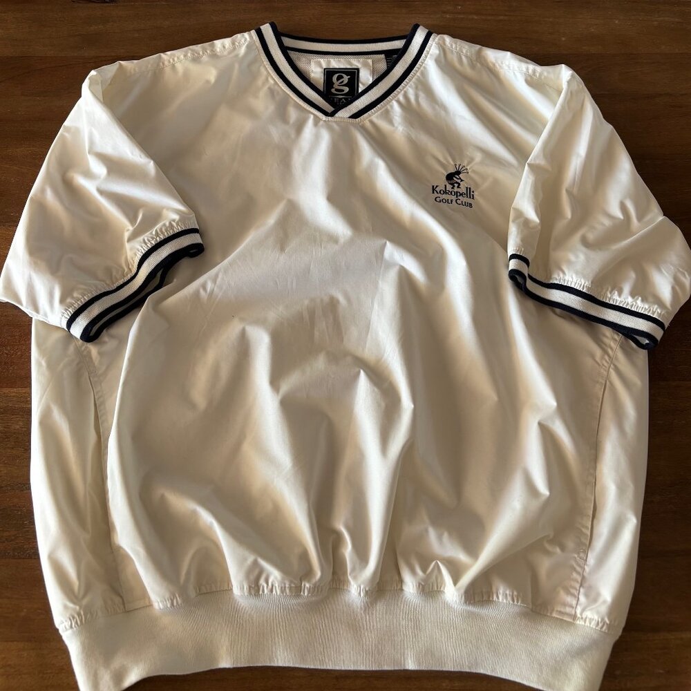 GEAR FOR SPORTS Wind Breaker White PULLOVER MEN'S Large Kokopelli Golf Club